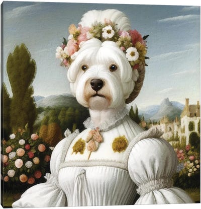 West Highland White Terrier Josephine Bonaparte Canvas Art Print - Office Humor