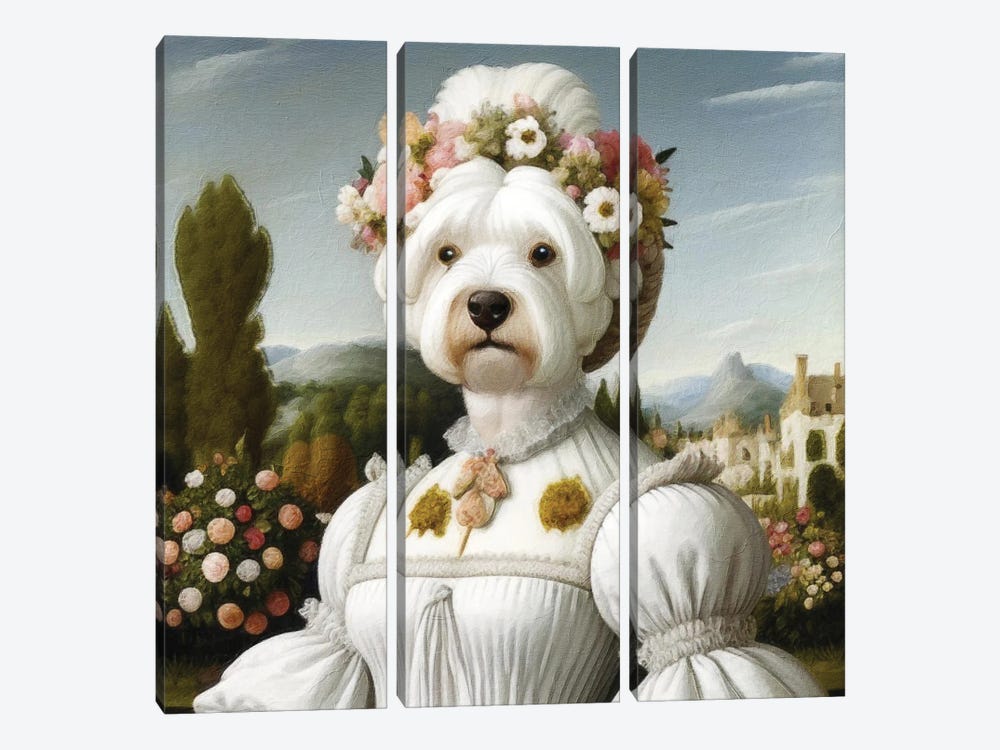 West Highland White Terrier Josephine Bonaparte by Nobility Dogs 3-piece Canvas Print