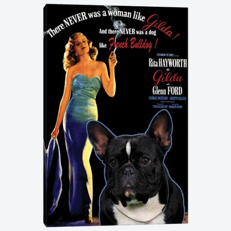 French Bulldog Frenchie Gilda Movie Canvas Print #NDG235} by Nobility Dogs Canvas Artwork