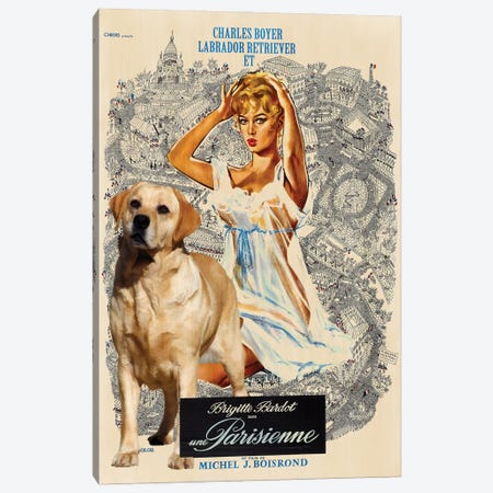 Labrador Retriever Una Parisienne Movie Canvas Print #NDG250} by Nobility Dogs Canvas Art Print