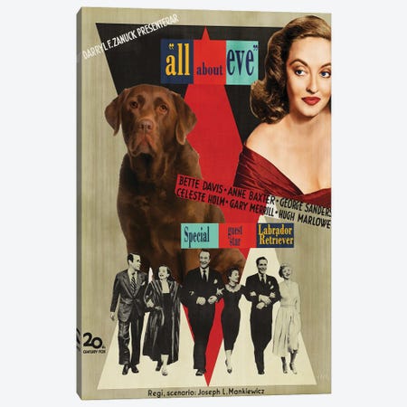 Labrador Retriever All About Eve Movie Canvas Print #NDG253} by Nobility Dogs Canvas Print