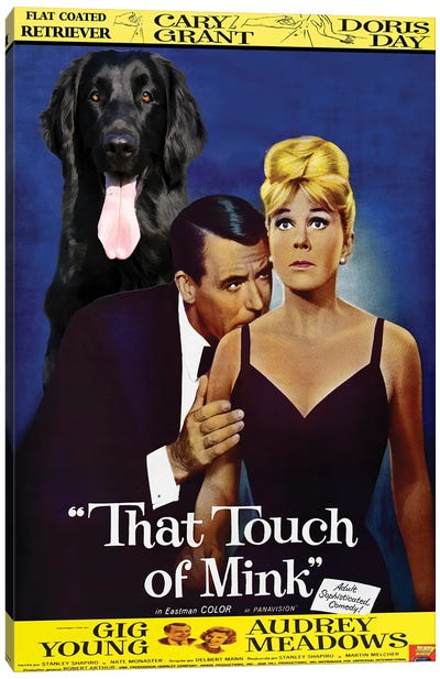 Flat-Coated Retriever That Touch Of Mink Canvas Art Print - Cary Grant