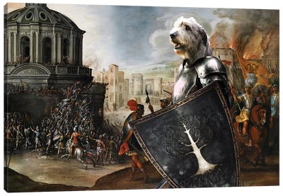 Irish Wolfhound Battle For Rome Canvas Art Print