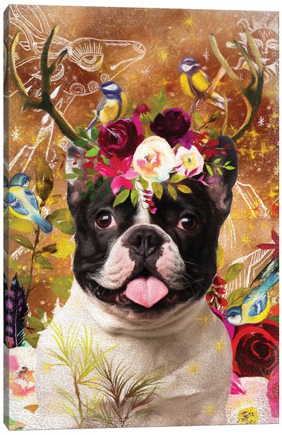 French Bulldog Once Upon A Time Canvas Art Print - Antler Art