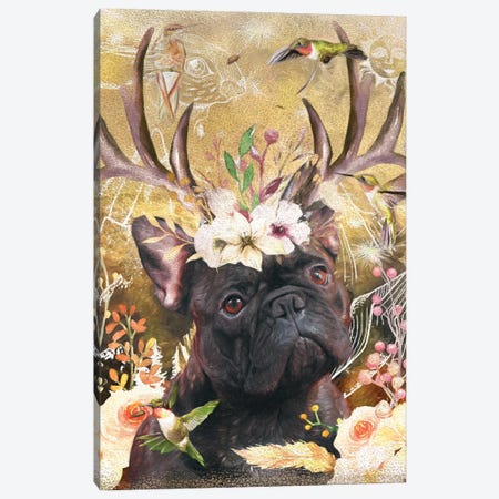Brindle French Bulldog Once Upon A Time Canvas Print #NDG309} by Nobility Dogs Art Print