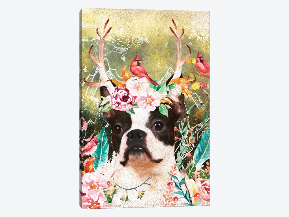 Boston Terrier Once Upon A Time by Nobility Dogs 1-piece Canvas Print