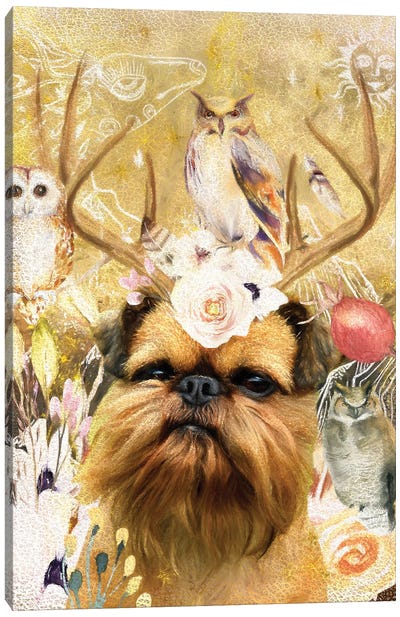 Brussels Griffon Once Upon A Time Canvas Art Print - Antler Art