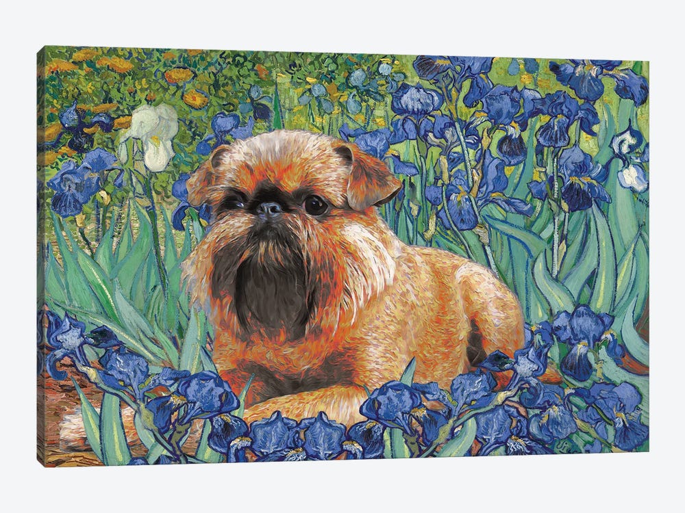 Brussels Griffon Irises by Nobility Dogs 1-piece Canvas Print