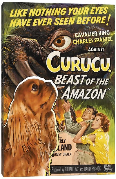 Cavalier King Charles Spaniel Curucu Movie Canvas Art Print - Vintage Movie Posters