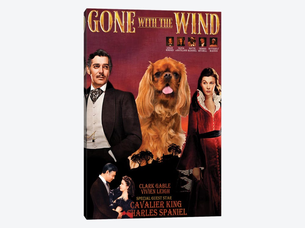 Cavalier King Charles Spaniel Gone With The Wind by Nobility Dogs 1-piece Canvas Art Print