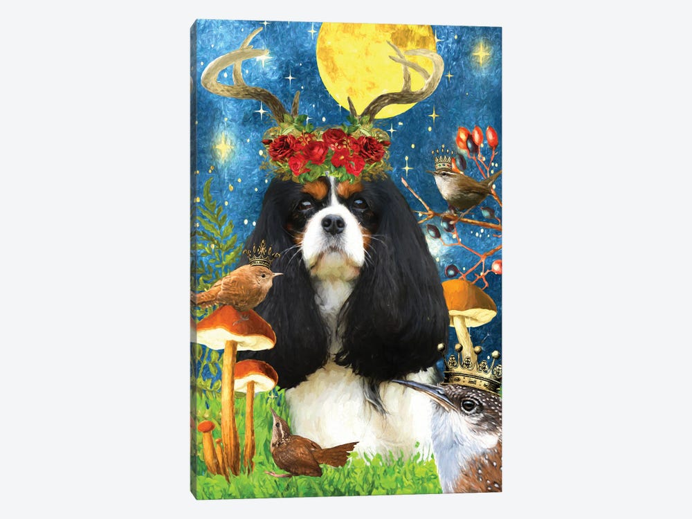 Cavalier King Charles Spaniel And Wren by Nobility Dogs 1-piece Canvas Print