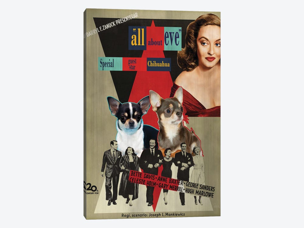 Chihuahua All About Eve Movie by Nobility Dogs 1-piece Art Print