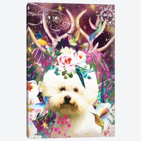 Bichon Frise Once Upon A Time Canvas Print #NDG381} by Nobility Dogs Art Print