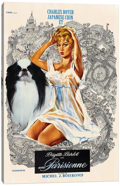 Japanese Chin Una Parisienne Movie Canvas Art Print - Vintage Movie Posters