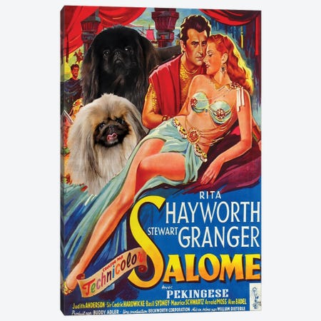 Pekingese Salome Movie Canvas Print #NDG415} by Nobility Dogs Canvas Wall Art