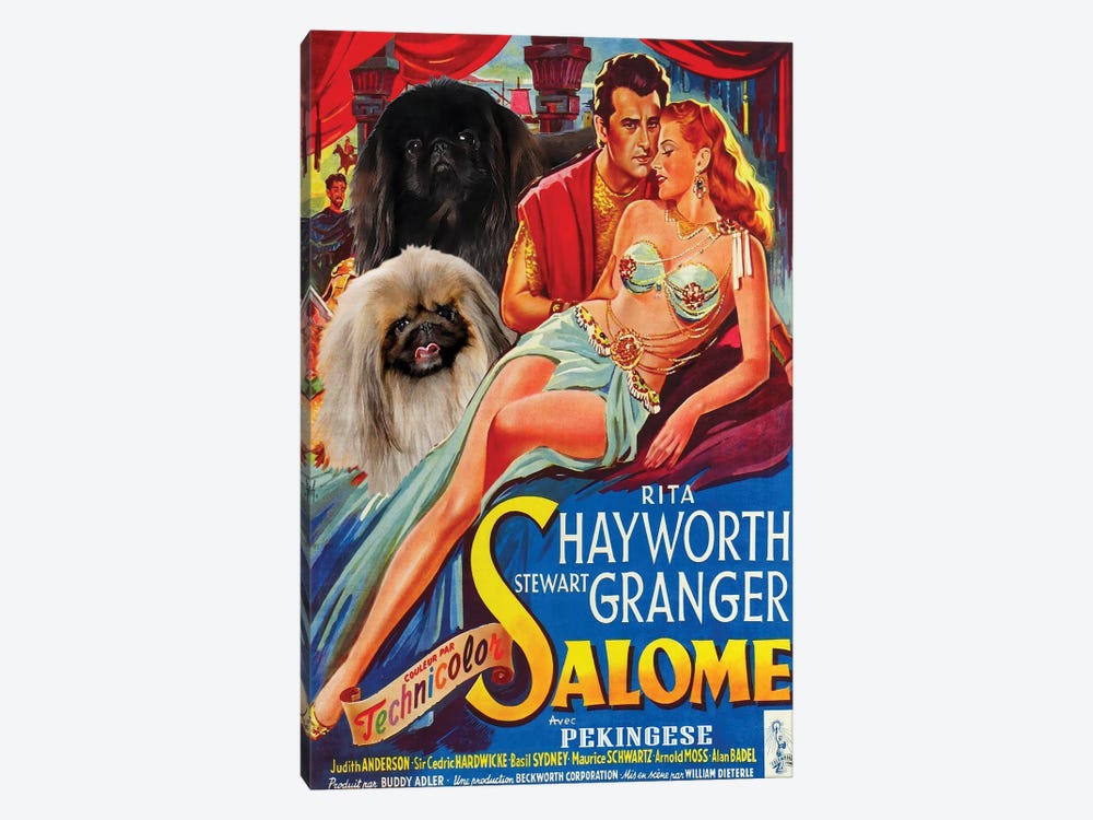 Pekingese Salome Movie by Nobility Dogs 1-piece Canvas Art Print