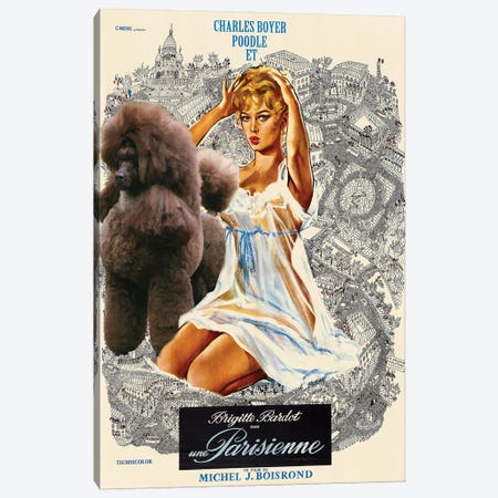 Poodle Una Parisienne Movie Canvas Print #NDG417} by Nobility Dogs Canvas Art