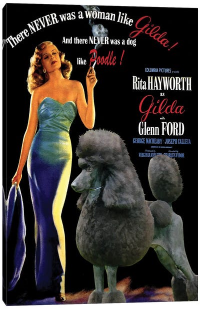Standard Poodle Gilda Movie Canvas Art Print - Romance Movie Art