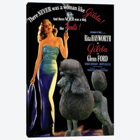Standard Poodle Gilda Movie Canvas Print #NDG421} by Nobility Dogs Canvas Artwork