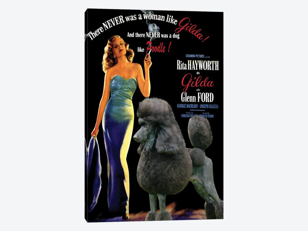 Standard Poodle Gilda Movie by Nobility Dogs 1-piece Canvas Art