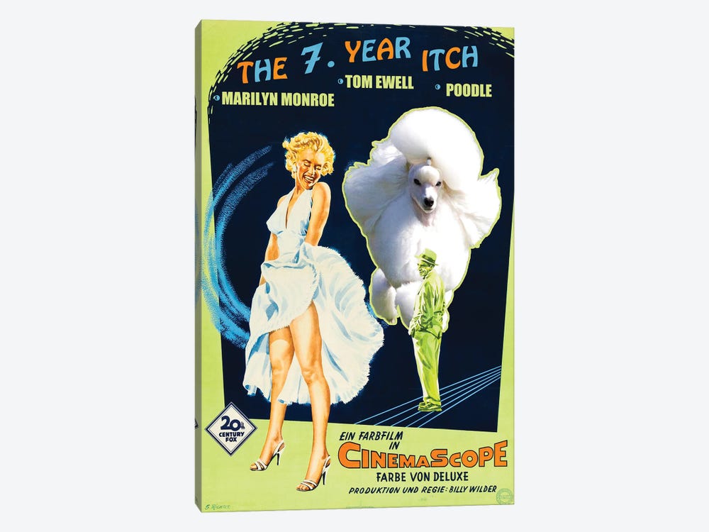 White Poodle The Seven Year Itch Movie by Nobility Dogs 1-piece Art Print
