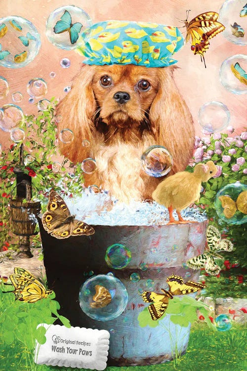 Ruby Cavalier King Charles Spaniel Wash Your Paws