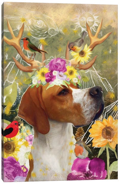 English Pointer Once Upon A Time Canvas Art Print - Antler Art