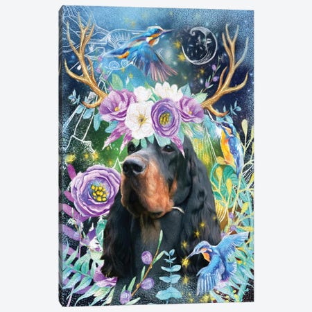 Gordon Setter Once Upon A Time Canvas Print #NDG452} by Nobility Dogs Art Print