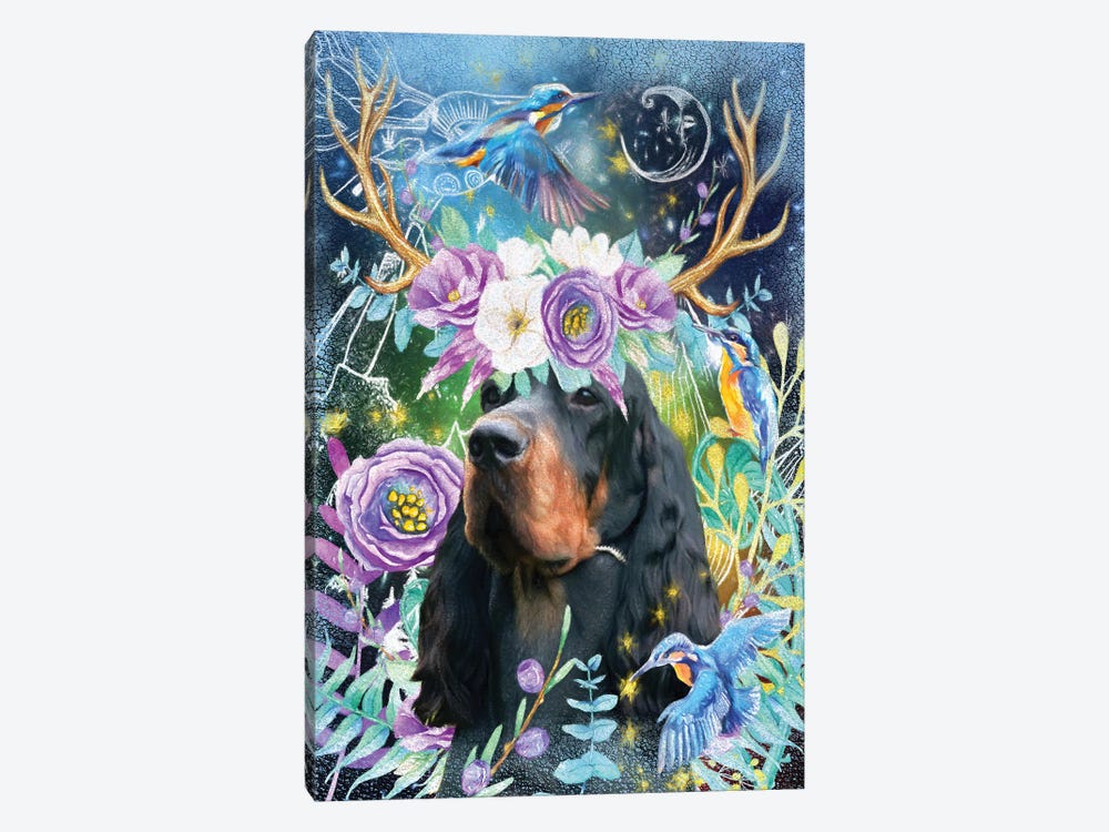 Gordon Setter Once Upon A Time by Nobility Dogs 1-piece Canvas Wall Art