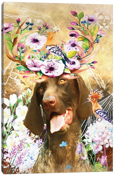 German Shorthaired Pointer Once Upon A Time Canvas Art Print - Antler Art