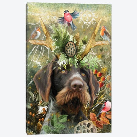 German Wirehaired Pointer Once Upon A Time Canvas Print #NDG456} by Nobility Dogs Canvas Wall Art