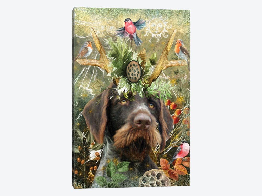 German Wirehaired Pointer Once Upon A Time by Nobility Dogs 1-piece Canvas Art