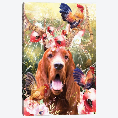 Irish Setter Once Upon A Time Canvas Print #NDG457} by Nobility Dogs Canvas Art