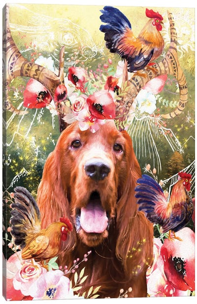 Irish Setter Once Upon A Time Canvas Art Print
