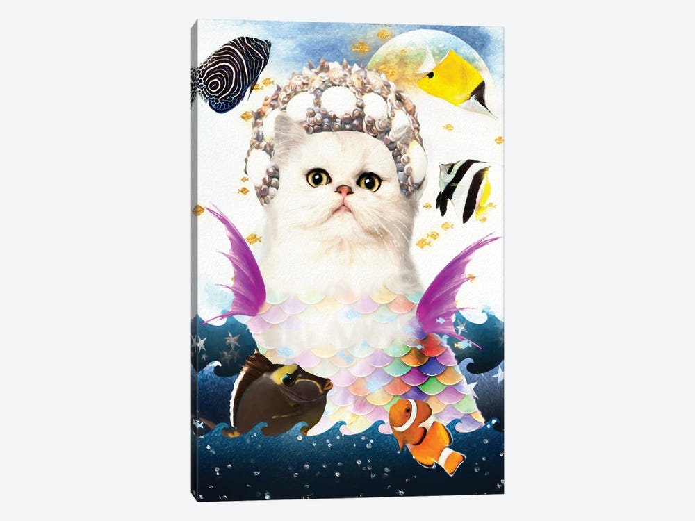 Persian Cat Mermaid by Nobility Dogs 1-piece Canvas Print