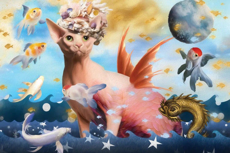 Sphynx Cat Mermaid