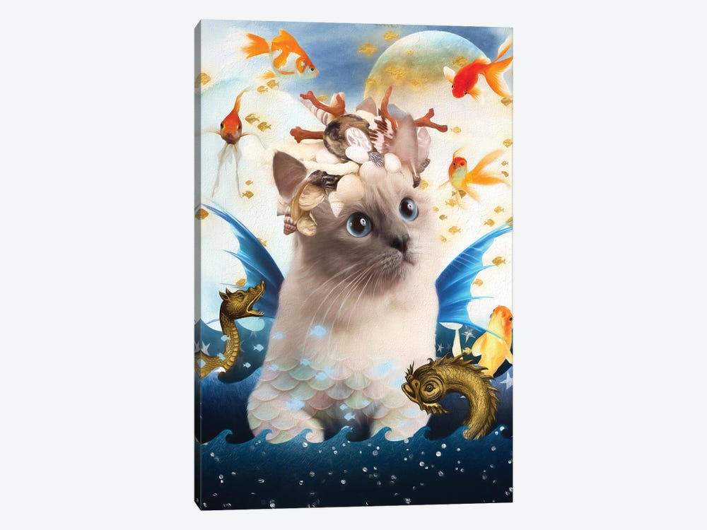 Thai Cat Mermaid by Nobility Dogs 1-piece Canvas Print