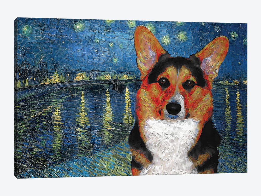 Pembroke Welsh Corgi The Starry Nigh Over The Rhone by Nobility Dogs 1-piece Art Print