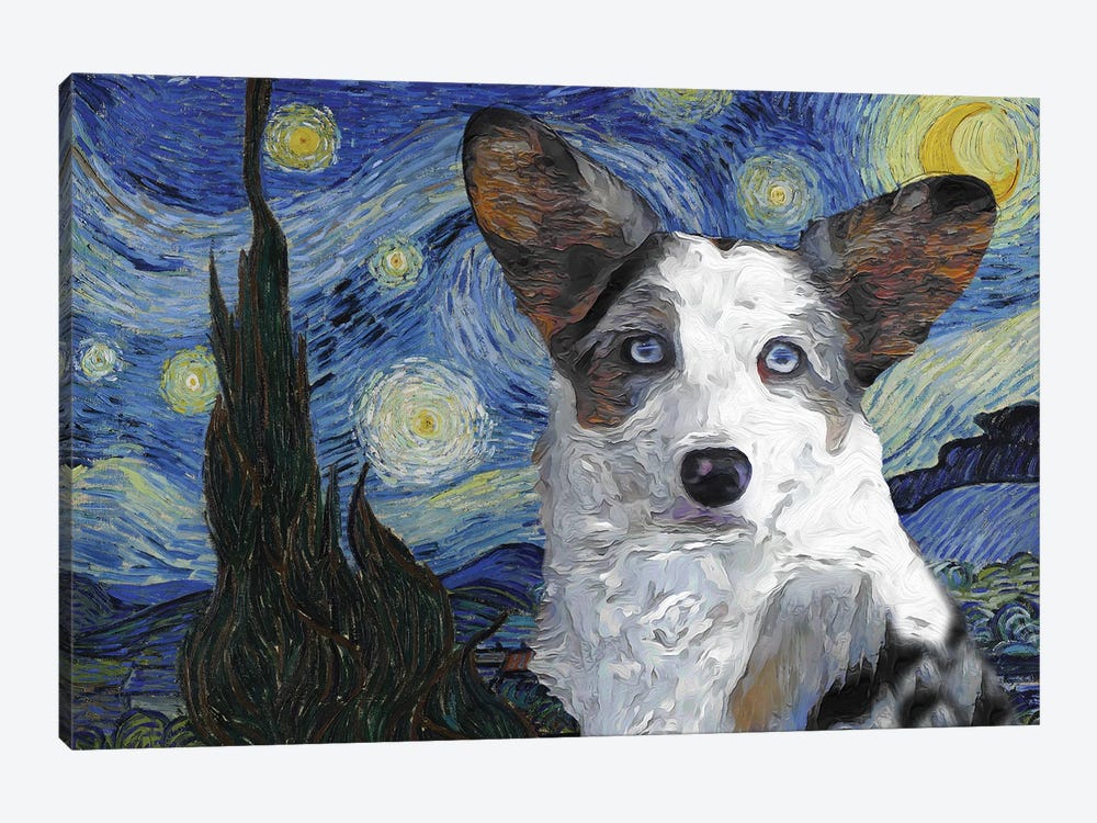 Cardigan Welsh Corgi The Starry Night by Nobility Dogs 1-piece Art Print