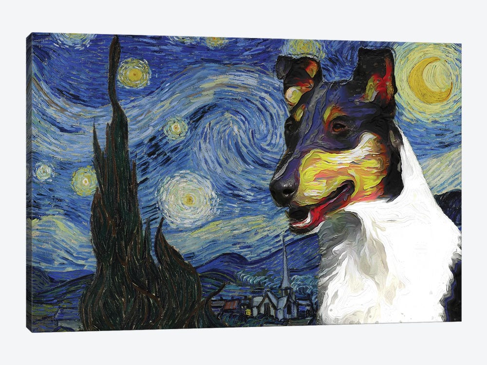 Smooth Collie The Starry Night by Nobility Dogs 1-piece Canvas Art Print