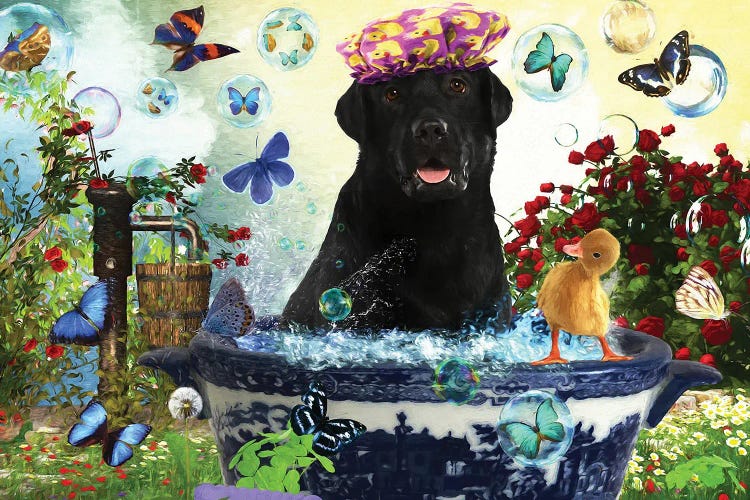 Black Labrador Retriever Wash Your Paws