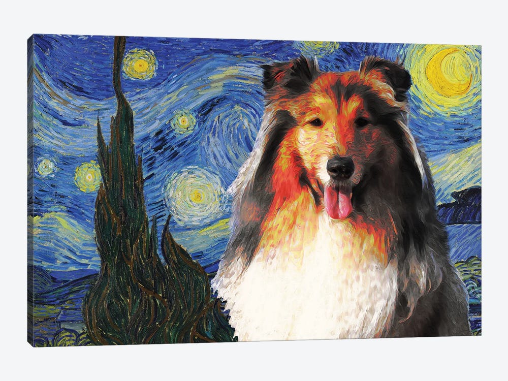 Rough Collie The Starry Night by Nobility Dogs 1-piece Art Print