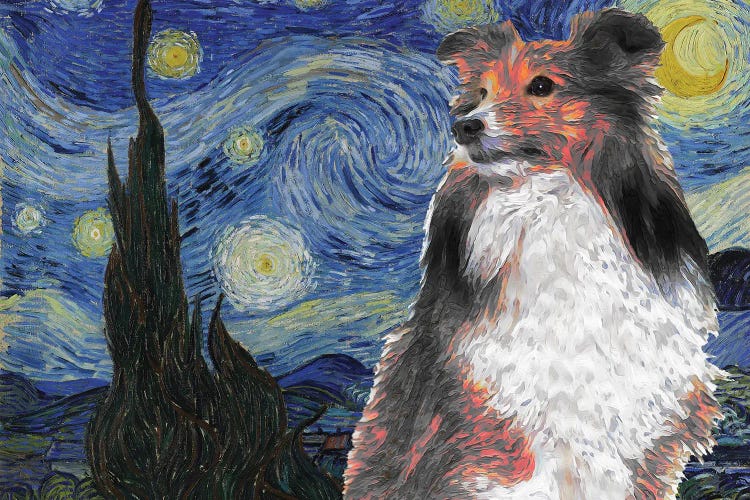 Shetland Sheepdog Sheltie The Starry Night