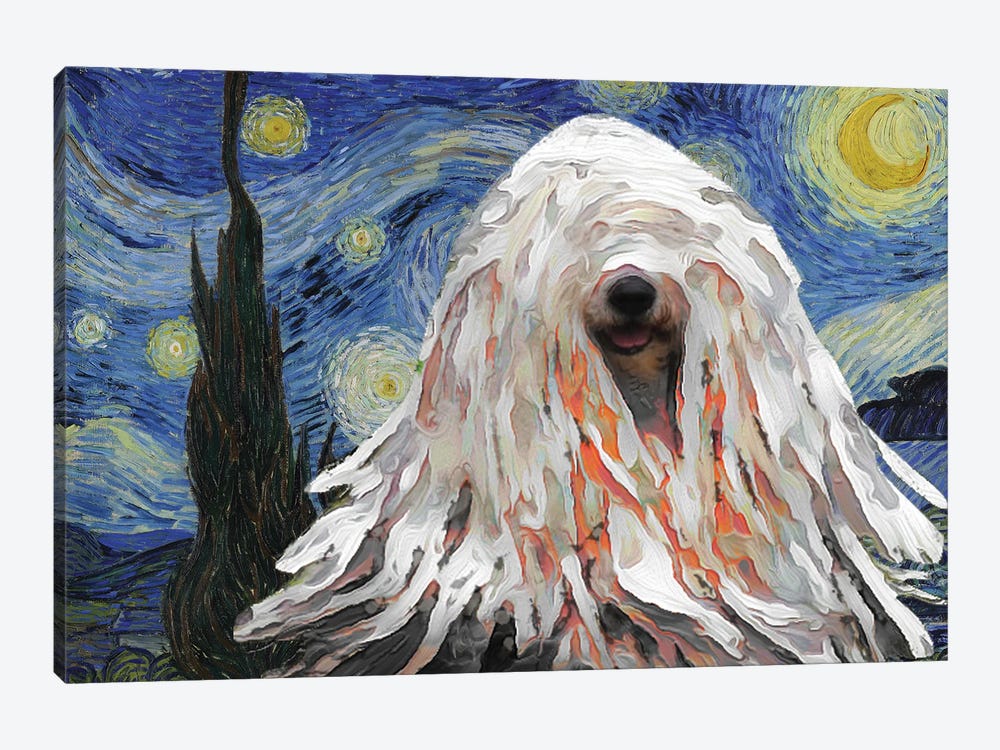 Puli Dog The Starry Night by Nobility Dogs 1-piece Canvas Art Print