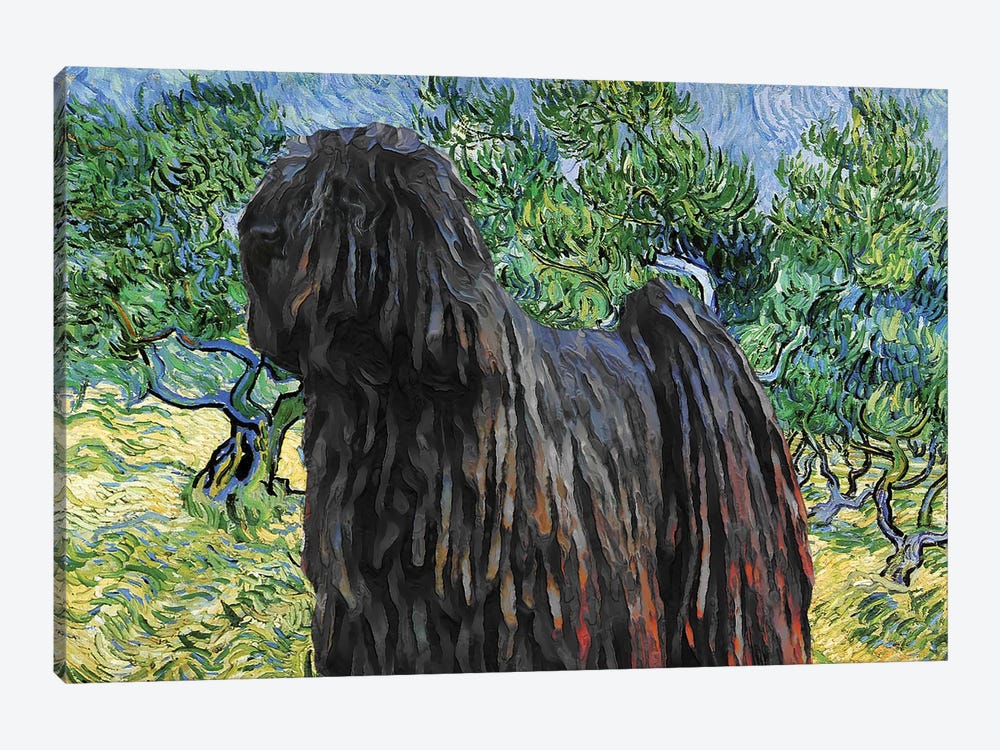 Puli Dog Olive Grove by Nobility Dogs 1-piece Canvas Wall Art