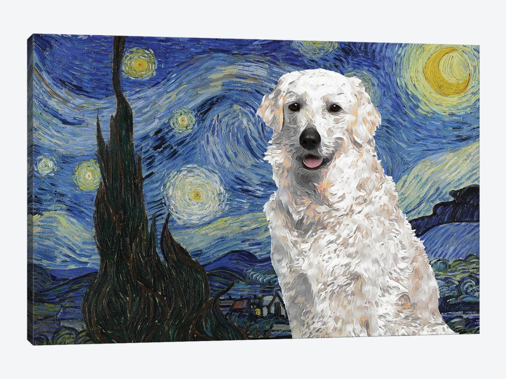 Kuvasz Dog The Starry Night by Nobility Dogs 1-piece Art Print