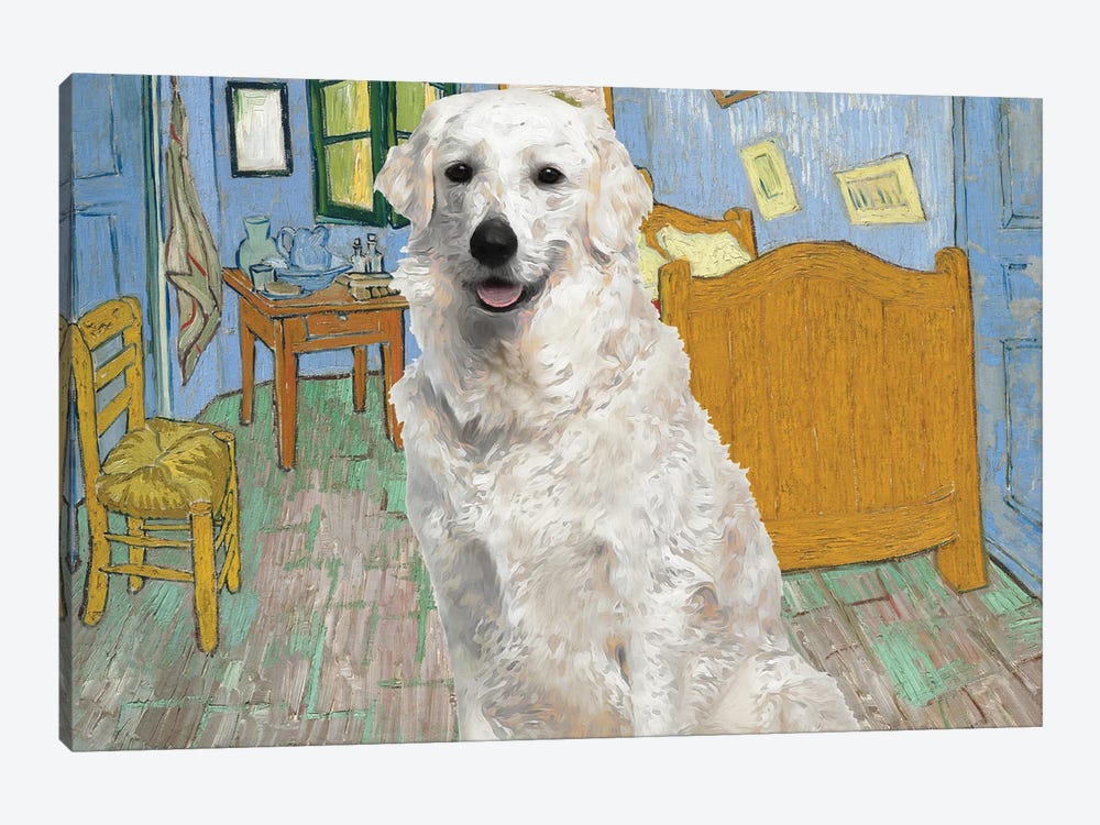 Kuvasz Dog The Bedroom by Nobility Dogs 1-piece Canvas Print