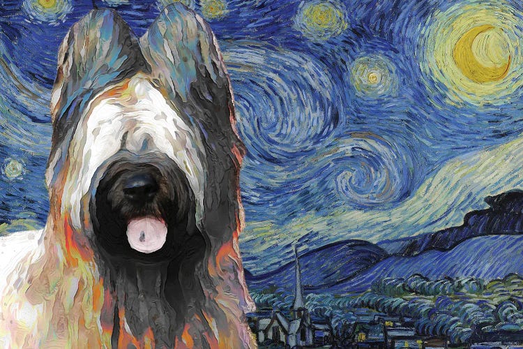 Briard Dog The Starry Night