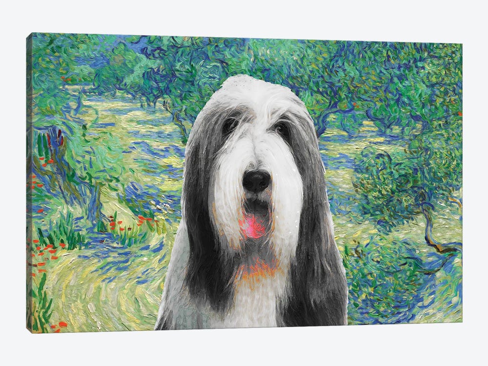 Bearded Collie Olive Orchard by Nobility Dogs 1-piece Art Print