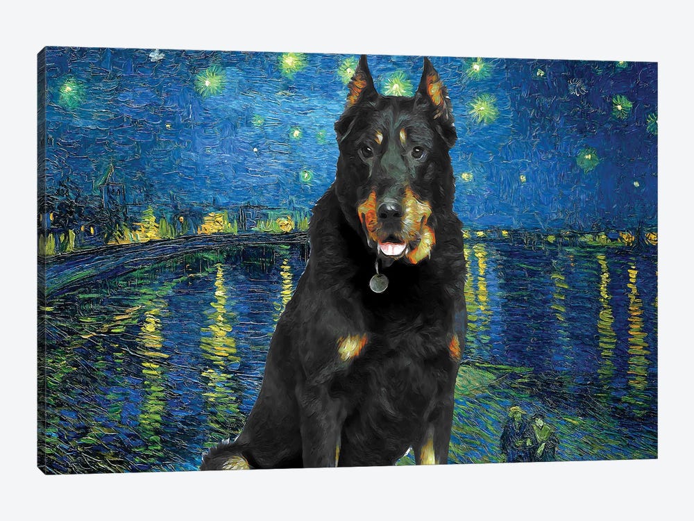 Beauceron Starry Night Over The Rhone by Nobility Dogs 1-piece Art Print